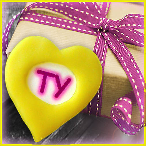 Magnetky - ZĽAVA 35% Valentínska magnetka - srdce (TY) - 4959118_