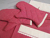 Úžitkový textil - Chňapka bordovo béžová - 4960637_