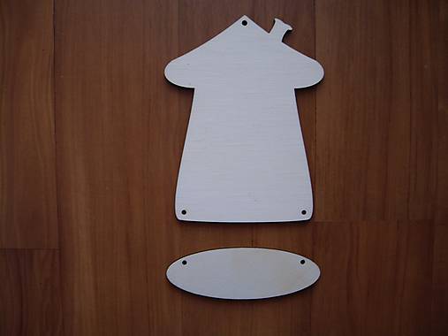Materiál ručne robený - Tabuľka na dvere - domček 2 - 4963254_