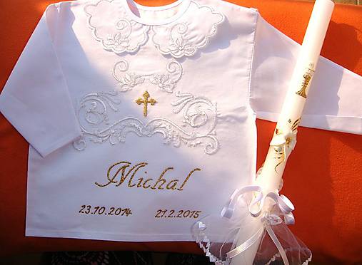 Detské oblečenie - Košieľky na krst - 4967626_
