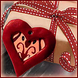 Náhrdelníky - Valentínsky prívesok - srdce - s ornamentom - 4972267_