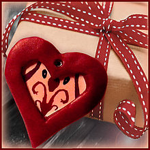 Náhrdelníky - Valentínsky prívesok - srdce - s ornamentom - 4972267_