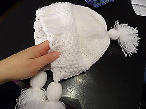Detské čiapky - čiapočka biela ako čerstvý sniežik ... - 4975588_