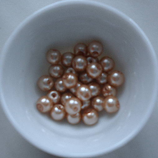 Voskované perly 6mm-30ks (hnedá svetlá)
