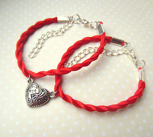 Náramky - Náramky pre naj priateľky - polsrdiečka :) - 4980313_