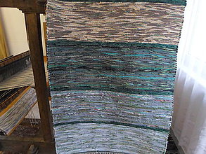 Úžitkový textil - Koberec zeleno hnedý 180x73cm - 4983977_