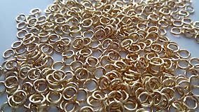 Komponenty - Spojovacie krúžky 4 mm balenie 10 kusov zlaté - 4988602_