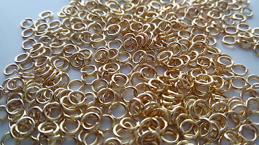 Spojovacie krúžky 4 mm balenie 10 kusov zlaté