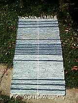 Úžitkový textil - Ručne tkaný koberec, rifľový, jeans, 70 x 150 cm - 4998746_