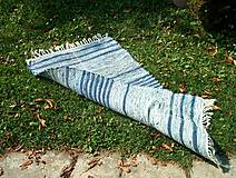 Úžitkový textil - Ručne tkaný koberec, rifľový, jeans, 70 x 150 cm - 4998748_
