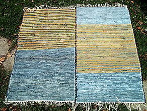 Úžitkový textil - Ručne tkané koberce SET rifľový 70 x 140 cm - 4998672_