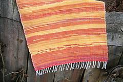Úžitkový textil - Tkaný koberec oranžovo-červený - 5009501_