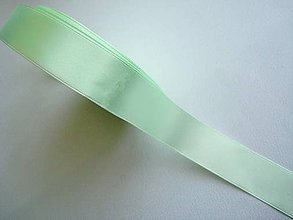 Galantéria - Stuha saténový bledo zelená 25 mm - 5010291_