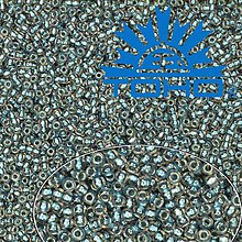Korálky - Toho Rokajl 11/0 Inside-Color Crystal/Metallic Blue Lined 8g (27/288) - 5011395_