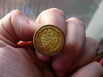 Prstene - Prsteň väčší guľatý (AKCIA Tekuté zlato - č.48) - 5012748_