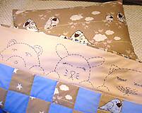 Detský textil - Detská vyšívaná Patchwork prikrývka + vankúšik - 5016098_