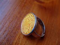 Prstene - Prsteň väčší guľatý (Marhulkovo-zlatý - akcia č.49) - 5016884_