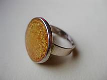 Prstene - Prsteň väčší guľatý (Marhulkovo-zlatý - akcia č.49) - 5016885_