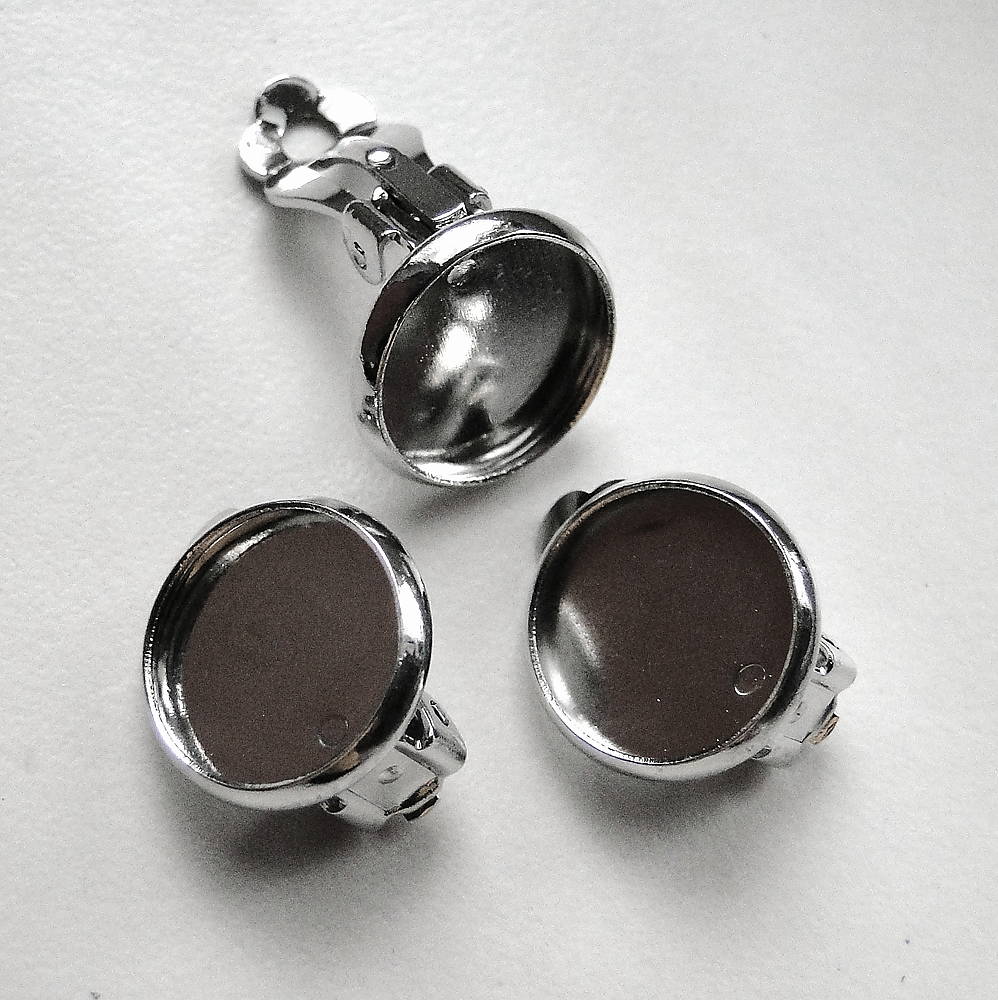 Klipsy s lôžkom 12mm-1pár (platina)