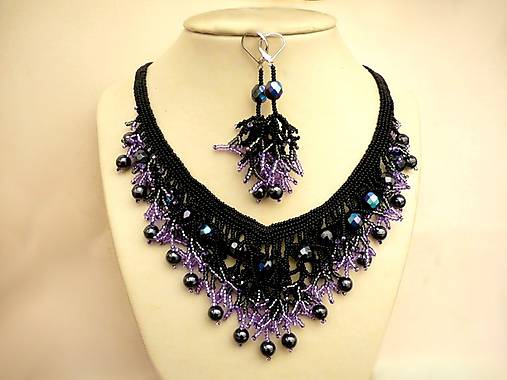 Náhrdelníky - Šeherezáda - sada šperků (rhodium) - 5025202_