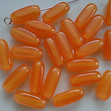Korálky - Plast kváder 5x14mm-10ks (oranžová) - 5023483_