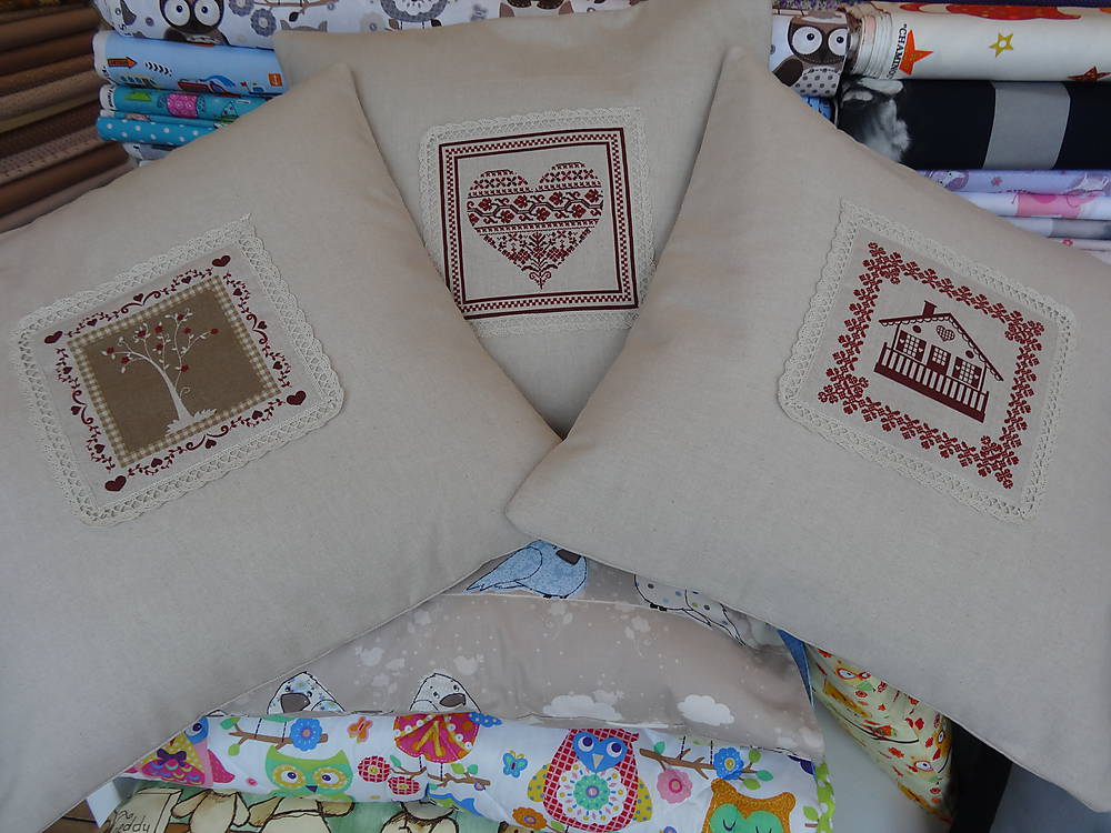 prírodné vankúše šité na želanie:)