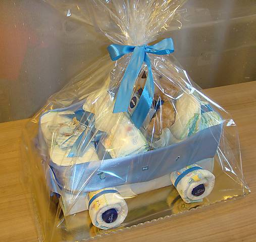 Hračky - Plienková torta auto - 5043686_