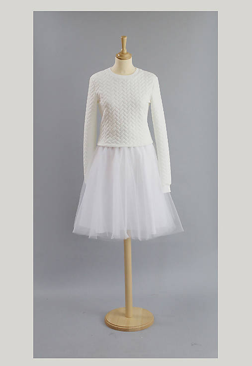  - Tylová sukňa ... NEW ... biela - 5043509_