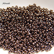 Korálky - Miyuki Seed beads 11/0, Metallic Chocolate - 5056980_