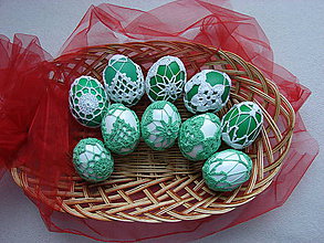 Dekorácie - veľkonočné vajíčka zelené - 5053228_