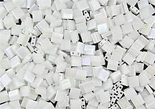 Korálky - Miyuki Tila Beads TL471 - White Pearl AB (10g) - 5070978_