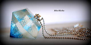 Náhrdelníky - Náhrdelník Tyrkysový diamant (1707 A) - 5078604_