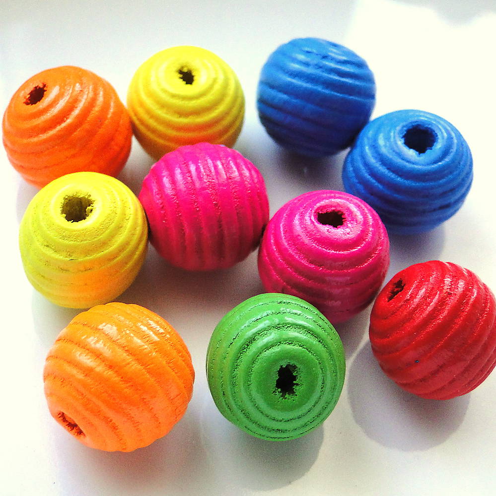 Drevené korálky 14x13mm-MIX-10ks