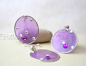 Sady šperkov - Fialová perleť (sada) - 5083737_