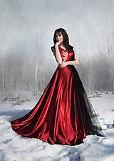 Šaty - Červeno-čierne šaty - 5085813_
