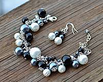 Sady šperkov - Sada Black & White mini - 5085753_