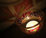 Svietidlá a sviečky - Rozkvitaj - na ružovo - maľovaný sklenený svietniček - 5087448_