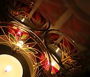 Svietidlá a sviečky - Rozkvitaj - na ružovo - maľovaný sklenený svietniček - 5087449_