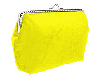 Dámská zamatová kabelka žltá 0470G