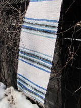 Úžitkový textil - Ručne tkaný koberec, biely tradičný - 5092227_