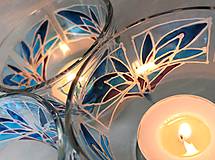 Svietidlá a sviečky - Rozkvitaj - na zimno - maľovaný sklenený svietniček - 5096898_