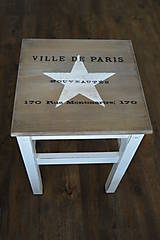Nábytok - Drevený vintage stolík s hviezdou - 5096167_