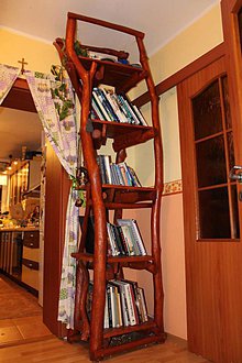 Nábytok - Knihovnička z masívnej borovice - 5104843_