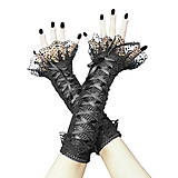 Rukavice - Gothic bezprsté rukavice s čipkou 1425AB - 5106878_