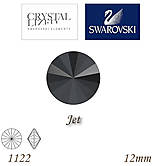 SWAROVSKI® ELEMENTS 1122 Rivoli - Jet, 12mm, bal.1ks