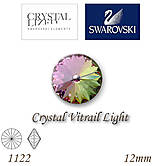 Korálky - SWAROVSKI® ELEMENTS 1122 Rivoli - Crystal Vitrail Light, 12mm, bal.1ks - 5109383_