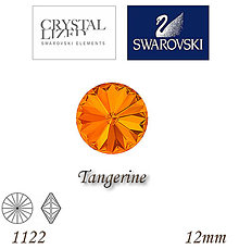 Korálky - SWAROVSKI® ELEMENTS 1122 Rivoli - Tangerine, 12mm, bal.1ks - 5109209_