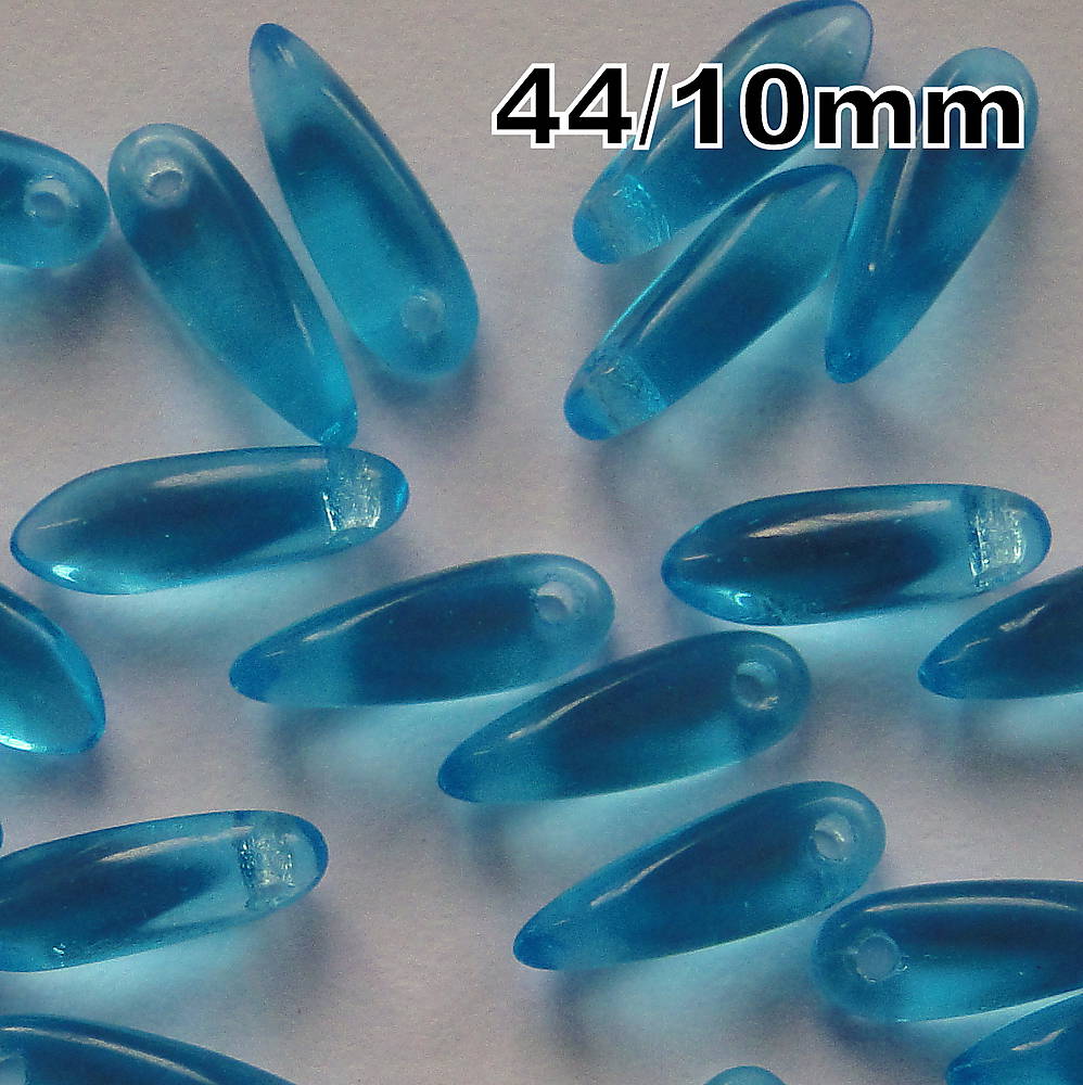 Sklenené jazýčky 9,8mm-1ks (44-modrá)