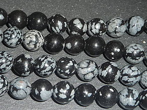 Minerály - Obsidián vločkový 8mm - 5112666_