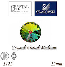 Korálky - SWAROVSKI® ELEMENTS 1122 Rivoli - Crystal Vitrail Medium, 12mm, bal.1ks - 5112830_